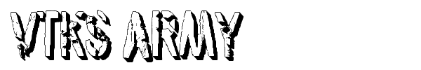 VTKS Army font preview